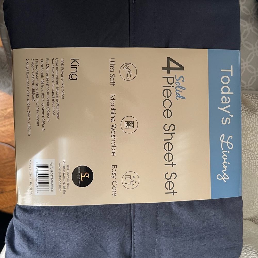Brand New Sheet set! King size bed! Never used and never opened! $15 - Picture 2 of 3